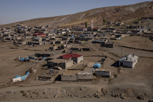 A general view of Somkaya village, Turkey on October 23, 2021. Somkaya is a small Turkish village located near the border with Iran and being a transit route for many refugees trying to cross the border, it’s considered a strategic point for many smugglers looking to make a profit through illegal activities.