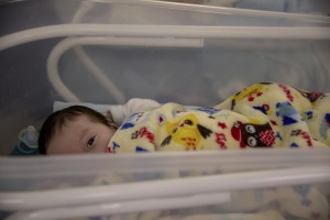 Nurses look after surrogate-born babies inside a special shelter owned by BioTexCom clinic in a residential basement, as Russia’s invasion continues, on the outskirts of Kyiv, Ukraine on March 19, 2022.