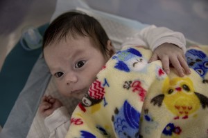 Nurses look after surrogate-born babies inside a special shelter owned by BioTexCom clinic in a residential basement, as Russia’s invasion continues, on the outskirts of Kyiv, Ukraine on March 19, 2022.