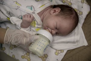 Nurses look after surrogate-born babies inside a special shelter owned by BioTexCom clinic in a residential basement, as Russia’s invasion continues, on the outskirts of Kyiv, Ukraine on March 19, 2022.