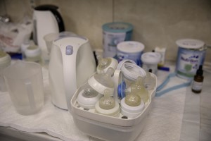 Nurses look after surrogate-born babies inside a special shelter owned by BioTexCom clinic in a residential basement, as Russia’s invasion continues, on the outskirts of Kyiv, Ukraine on March 19, 2022.