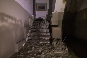 A damaged building is seen following a landslide on the Italian holiday island of Ischia, Southern Italy on November 26, 2022.