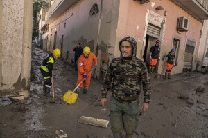 Civil protection operators at work the day after a landslide hit the Italian holiday island of Ischia, Southern Italy on November 26, 2022.