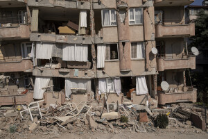 A damaged building in Hatay, Turkey on February 12, 2023. On February 6, 2023 a powerful earthquake measuring 7.8 struck southern Turkey killing more than 50,000 people.