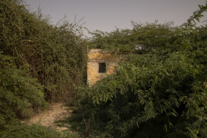 The remains of a house destroyed by the sea waves in the Doune Baba Dieye village in Saint-Louis, Senegal on December 12, 2023. Doune Baba Dieye was once a vibrant fishing community, but changing weather patterns and heavy rainfall in 2003 led to flooding inland and a rise in sea levels that have now destroyed many houses and submerged part of the village.