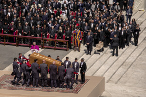 The funeral of Pope Francis at the Saint Peter’s square in Rome, Italy on April 26, 2025.